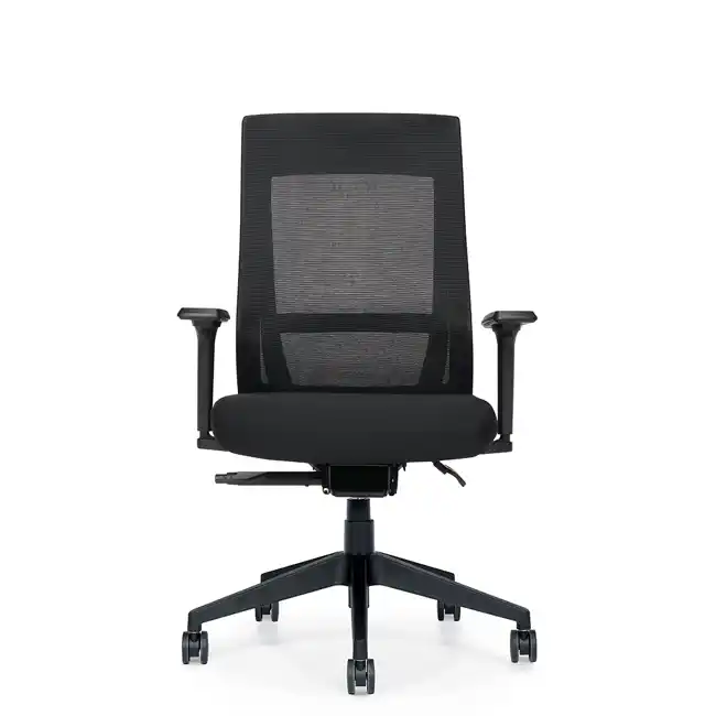 Zim Black High Back Weight Sensing Synchro-Tilter - OTG11351AB, front view