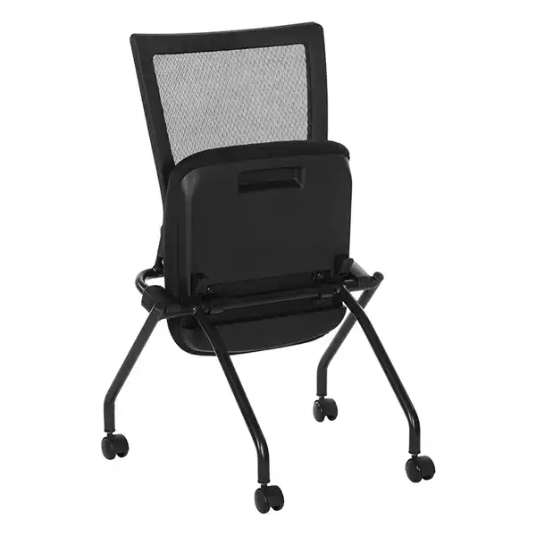 Soft PU Padded Back Armless Folding Chair (2-Pack) - 69350-30, fold