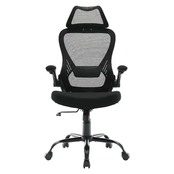 Mesh Back Manager’s Chair with Headrest - EM60946HR-3, front view