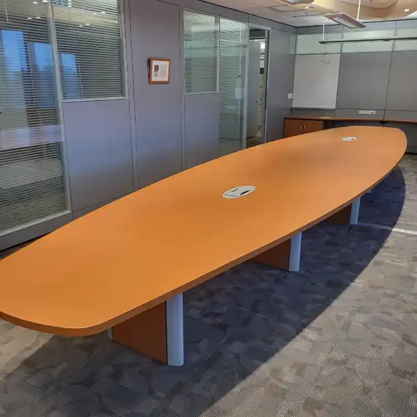 Executive Boardroom Table in a Wild Cherry finish