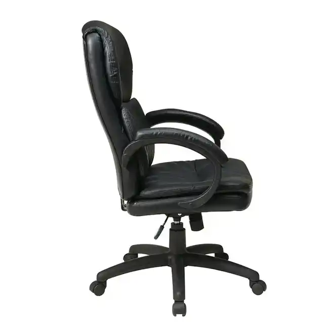 High Back Black Bonded Leather Executive Chair - EC9230-EC3, side view