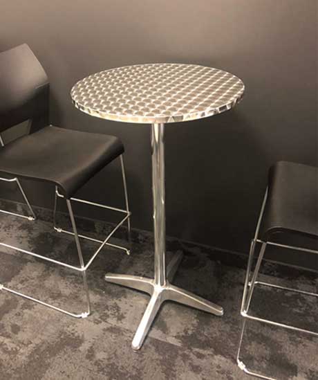 Used 23.5 inches Metallic Round table, Office Furniture North York, Toronto GTA
