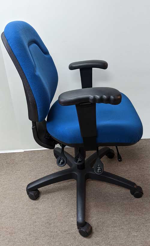 Used Upholstered Office Chair Blue