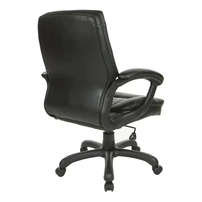WorkSmart FL6081 Mid-Back Faux Leather Manager’s Chair, back view