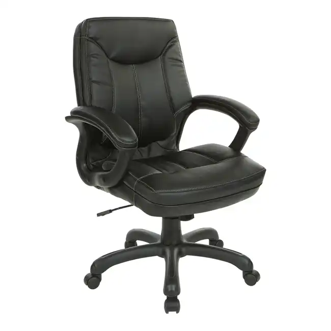WorkSmart FL6081 Mid-Back Faux Leather Manager’s Chair