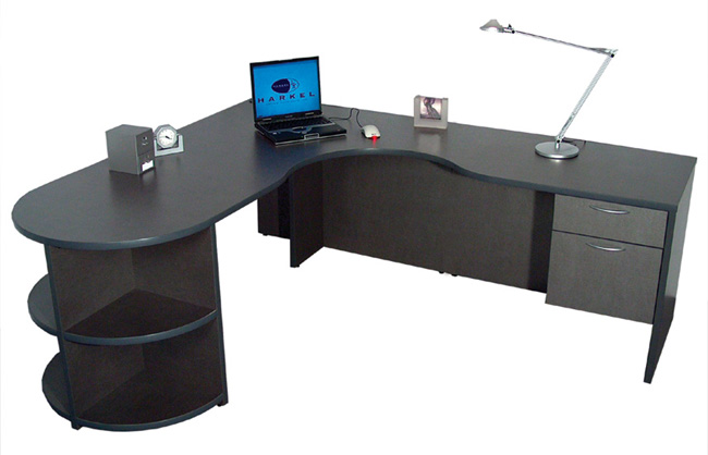 Iof Top Extended Corner Desk With Bookcase Office Furniture