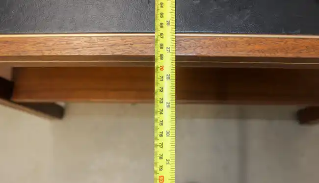 Close-up of leather top surface