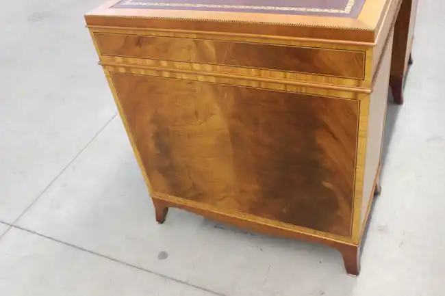 Angled top view of Sligh wooden desk
