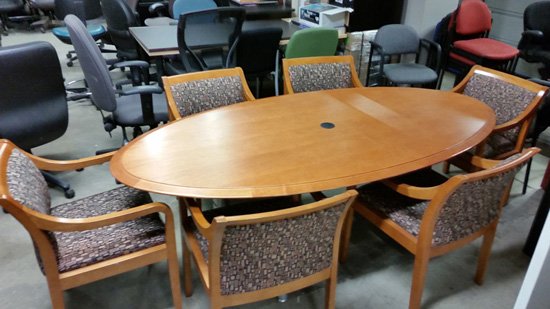 Used Oval Board Table Veneer