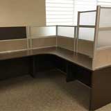 Free Standing Desk with Divider Panels 