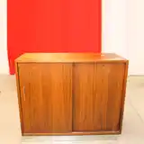 Rosewood 2-Door Credenza with Chrome Kick Plate, 