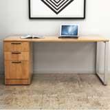 O Leg Pedestal Desk 