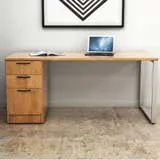 O Leg Pedestal Desk, 