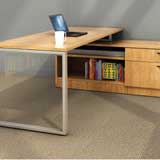 O Leg L Shape Desk 