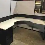 Used L Shaped Workstation Curved Corner, 