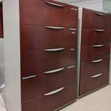 Used Haworth 5 Drawer Lateral File Wood Top 