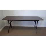Used Laminate Folding Table Brown 
