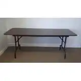 Used Laminate Folding Table Brown, 