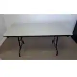 Used Laminate Folding Table Gray, 
