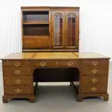 Vintage 1950s Sligh Executive Desk & Credenza Set, 