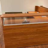 Used L Reception Desk with Acrylic Panel 