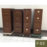 Wood Grain Vertical File Cabinet 