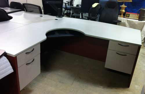 Used Wave Desk with Extension, Office Used Desk, North York, Toronto