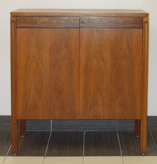 Rosewood & Walnut Closed Bookcase, Office Rental Bookcase North York, Toronto