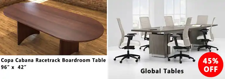 Copacabana boardroom table and Global Zira Boardroom tables