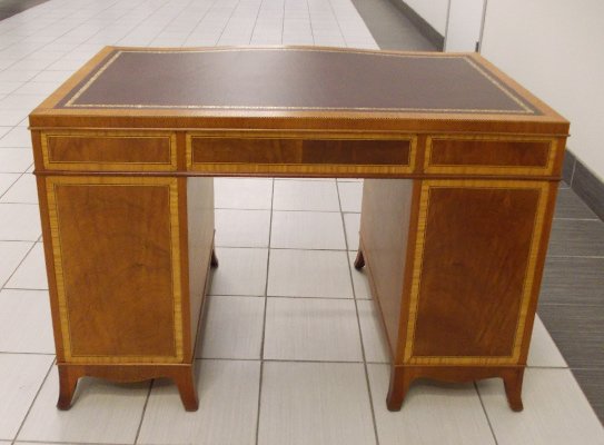Wooden classic desk - restored - back