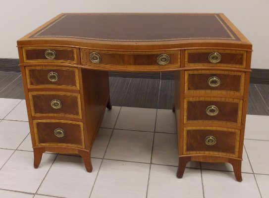 Wooden classic desk - restored - front