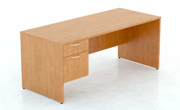 Straight Desk with Pedestal IOF